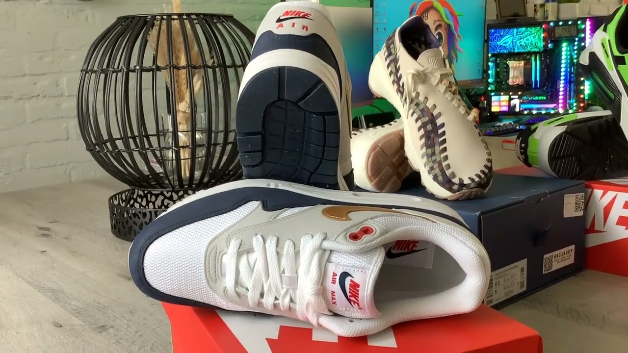 red white and gold air max