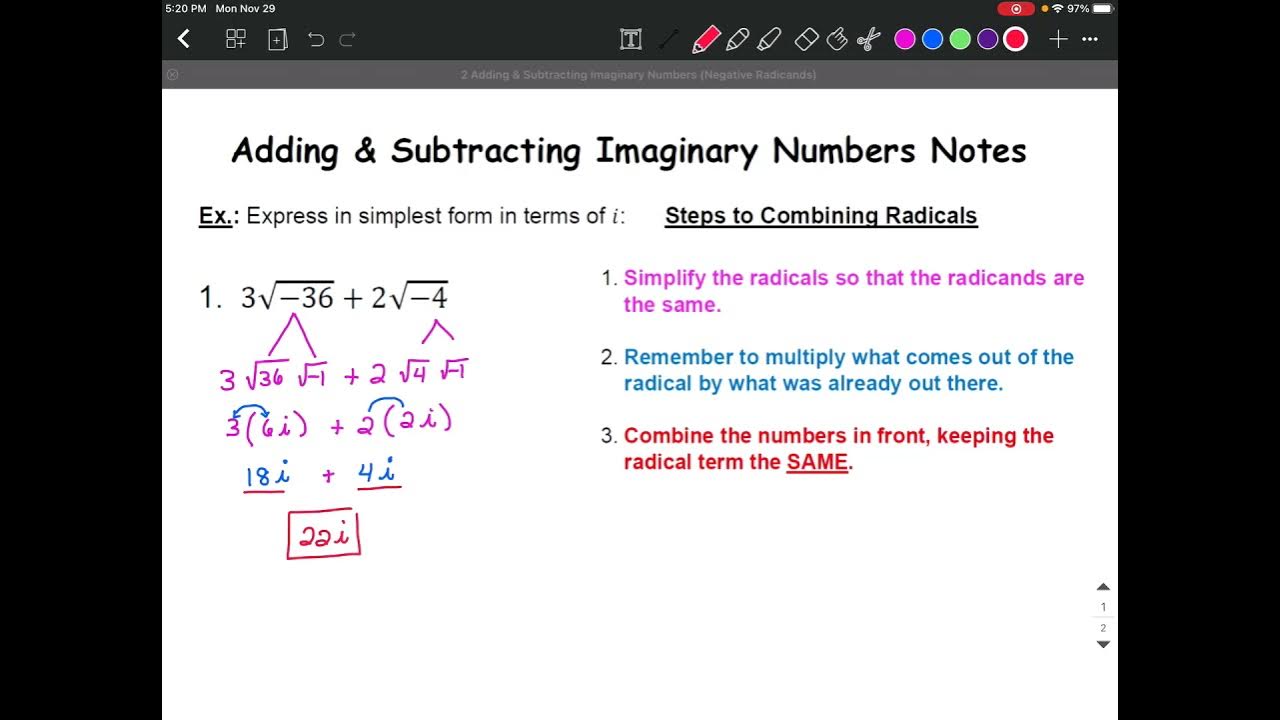 2-adding-subtracting-imaginary-numbers-youtube