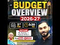 UPSC Prelims 2026 Shockwave : Union Budget 2026-27 Analysis You Can't Miss