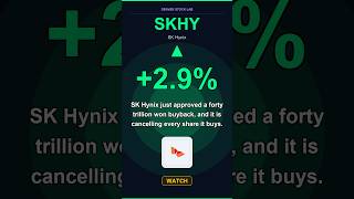 SKHY Stock +2.9% | SK Hynix approved a 40 trillion won buyback and will cancel every share #Shorts