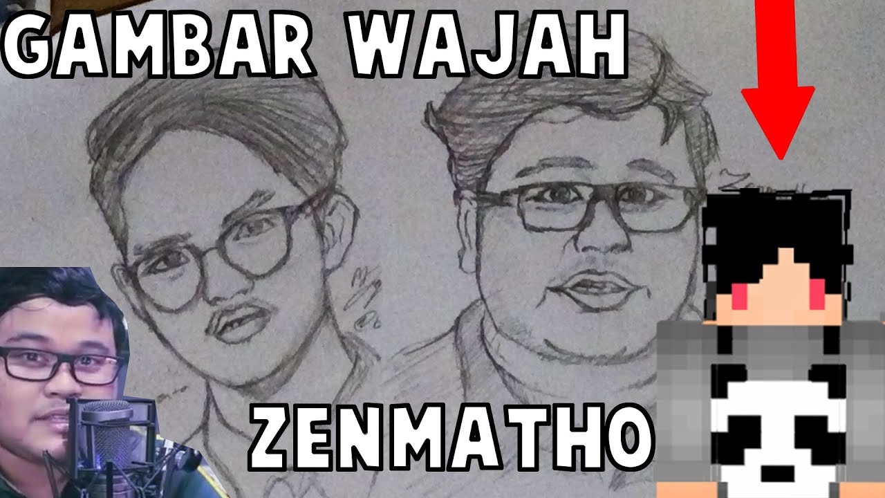 MENGGAMBAR WAJAH ASLI ZENMATHO SpeedArt YouTube