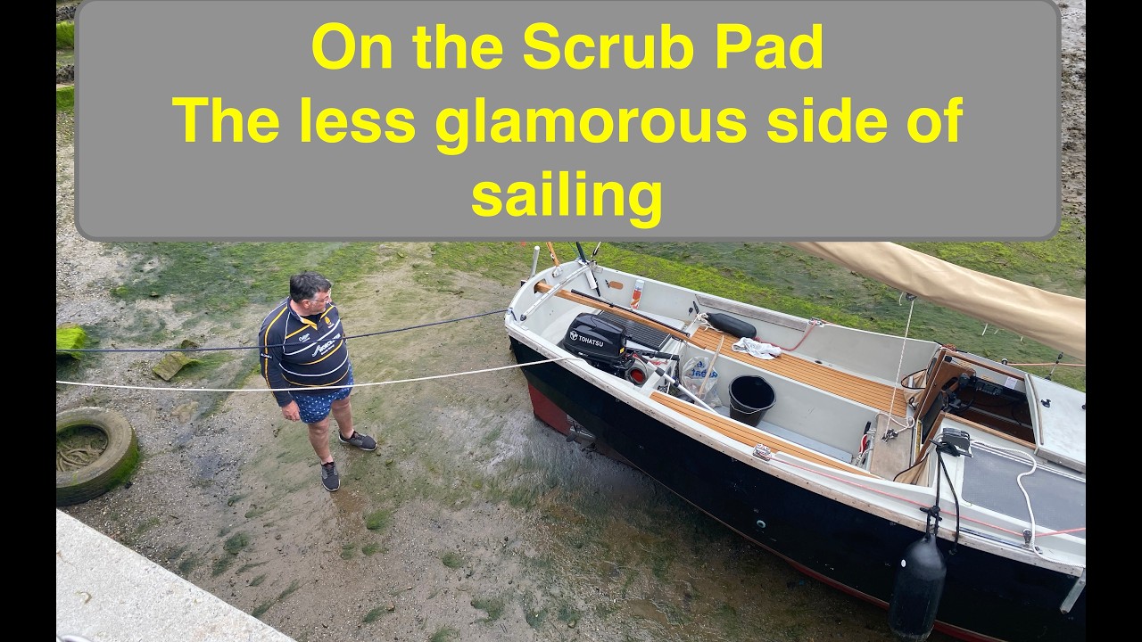 ⁣No 54. On the scrub pad, the less glamorous side of sailing.