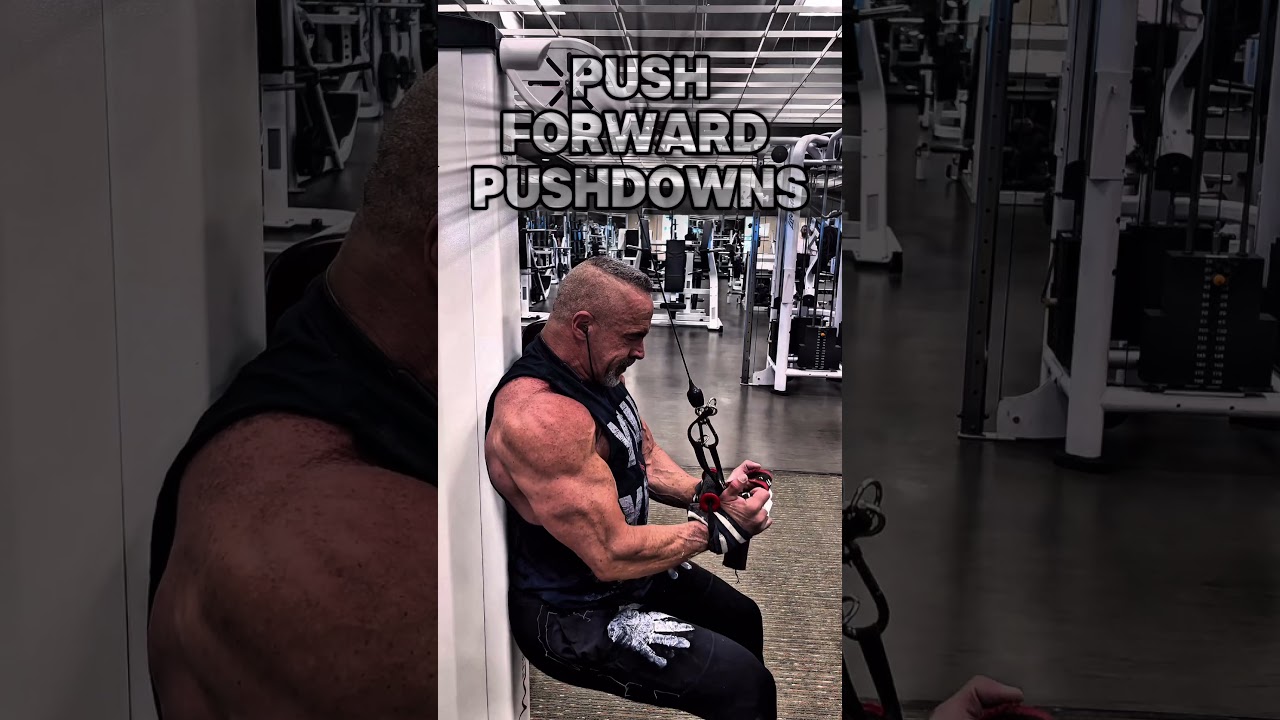 PUSH FORWARD PUSHDOWNS #triceps #pump #workout #motivation #workouttips