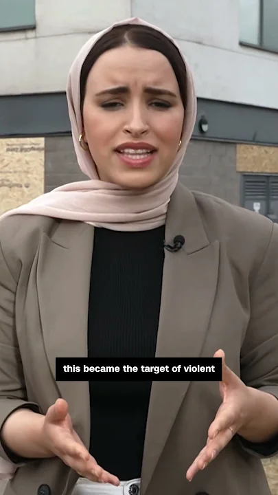 CNN reporter visits aftermath of hotel attacked by rioters
