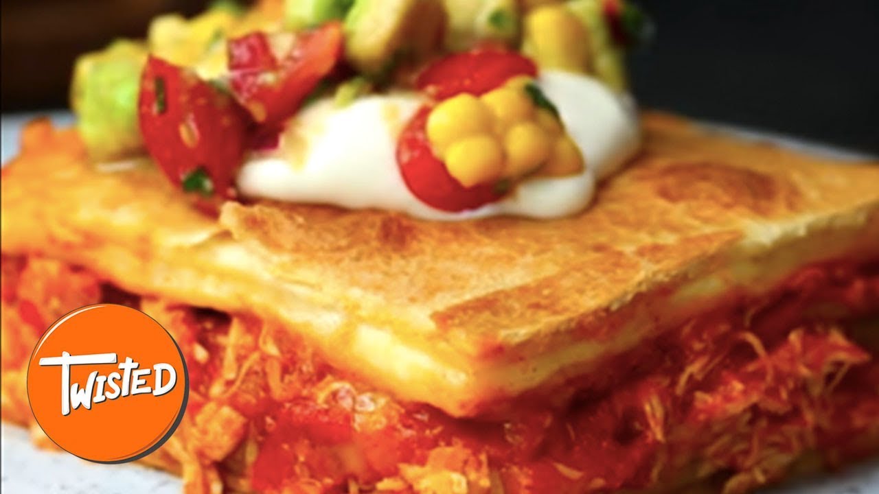 Giant Chicken Fajita Quesadilla Crunchwrap Recipe Twisted YouTube