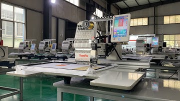 500*800mm working area 1 head embroidery machine with easy cording device.