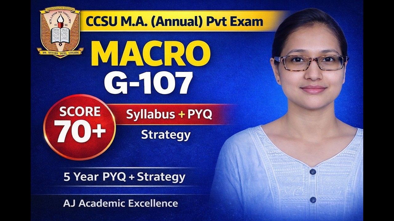 Macro Economics-I (G-107) Complete Guide | MA Annual Private Exam | Syllabus + Paper Analysis
