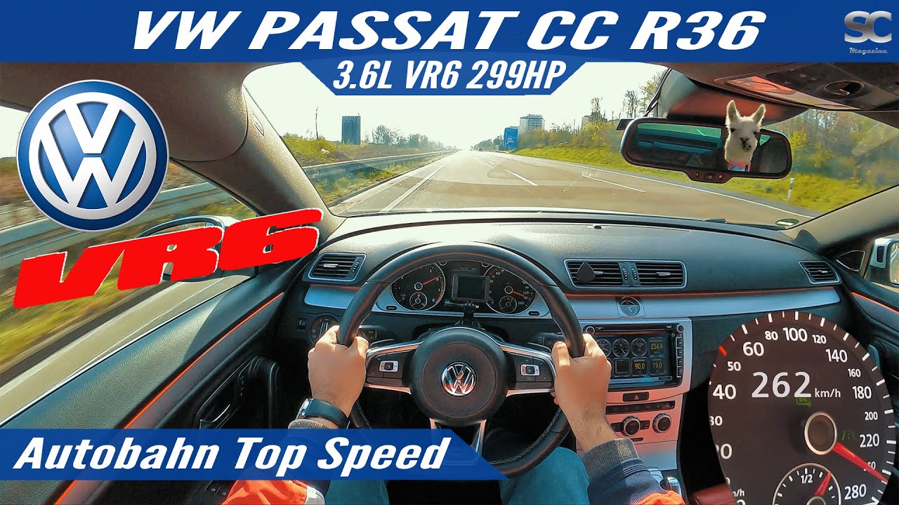 VW Passat CC R36 3.6L - Autobahn Top Speed Drive POV -