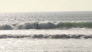 Good Size Swell, But Onshore Wind And Low Tide Made It Unsurfable