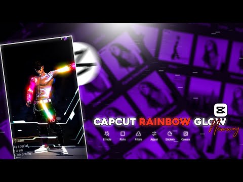 Make this rainbow glow in capcut | capcut rainbow glow tutorial | free fire edit