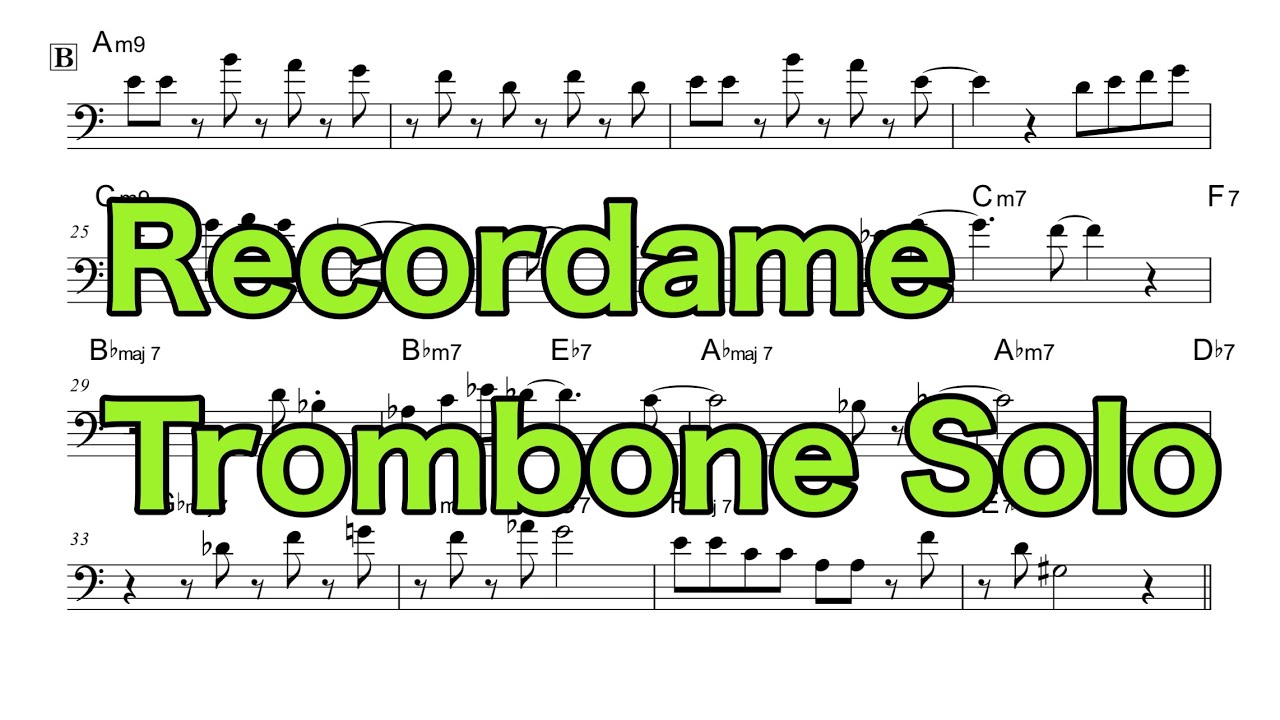 Recordame トロンボーン　ソロ