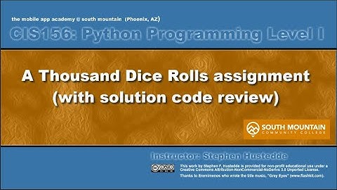 Python 05G - Thousand Dice Rolls (with code review)