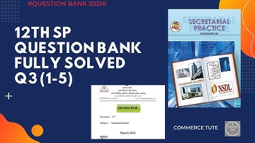 #12th SP Question Bank Solved#Q3(1-5) Fully Solved #SYJC/HSC Question Bank Solved  2021#Maha Board