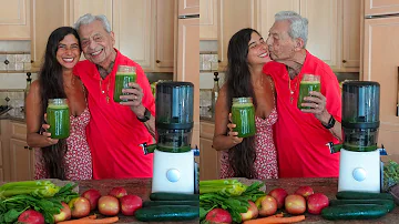 Juicing with My 100 Year Old Grandpa! 🌱 Green Juice Recipe for Longevity, Energy & Glowing Skin! 🍎