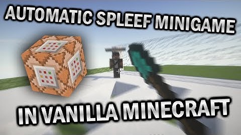 AUTOMATIC SPLEEF MINIGAME IN VANILLA MINECRAFT (Simple Commands)