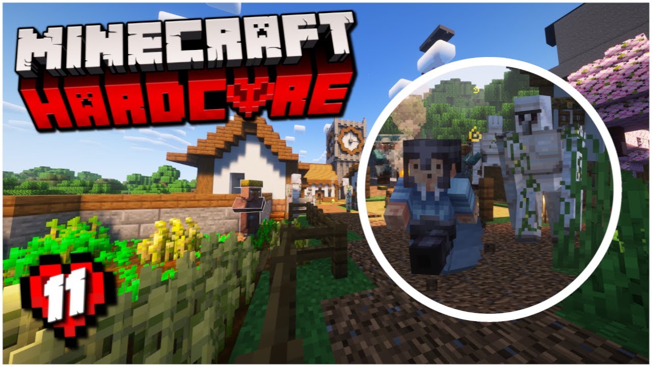 Building A Custom Village In Minecraft Hardcore - YouTube