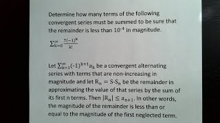 Calculus: Determine Number of Terms Ensure Given Errors for Partial Sums of Alternating Series