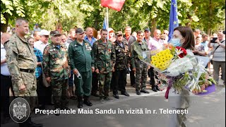 Președintele Maia Sandu în vizită în r. Telenești