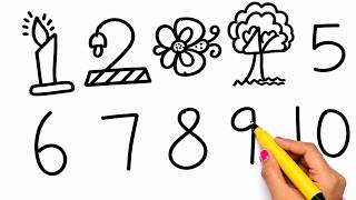 Learn Numbers 1 to 10 | Easy Number Drawing for Kids | Fun Counting Activity||Meemaa kids
