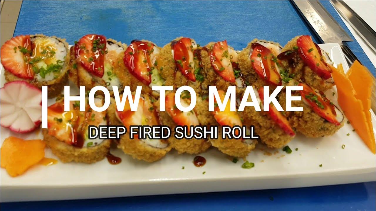 How to Make Deep Fried Sushi Roll II Hot Filadelfia II Crispy Tempura