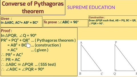 10th Maths 2 | Converse of Pythagoras theorem