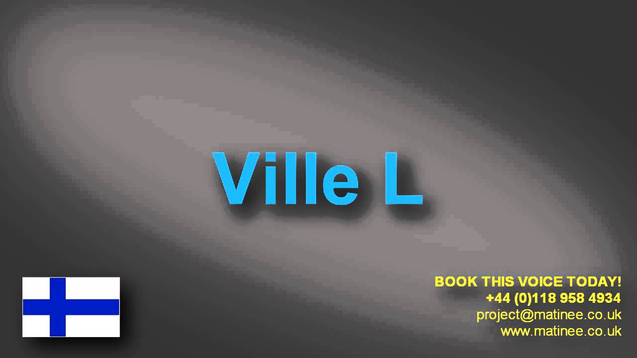 Native Finnish Male Voice Over Demo-reel