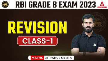 RBI GRADE B MATHS | MATHS REVISION CLASS #1 | BY RAHUL MEENA