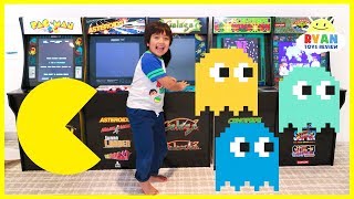 surprise ryan with arcades machine pac man galaga and more