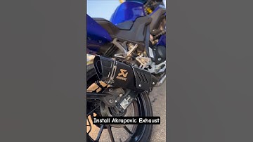Unboxing New Akrapovic Exhaust & Install in Yamaha R15 V3 V4 Blue & Black Colour Indian #exhaust
