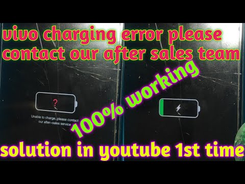vivo y91 y93 y95 y90 charging error  please contact our after sales team solution
