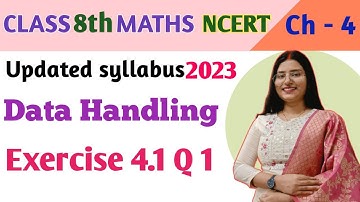 Q 1 , Ex 4.1 - Data Handling  - Chapter 4 - Class 8th NCERT | maths new syllabus 2023