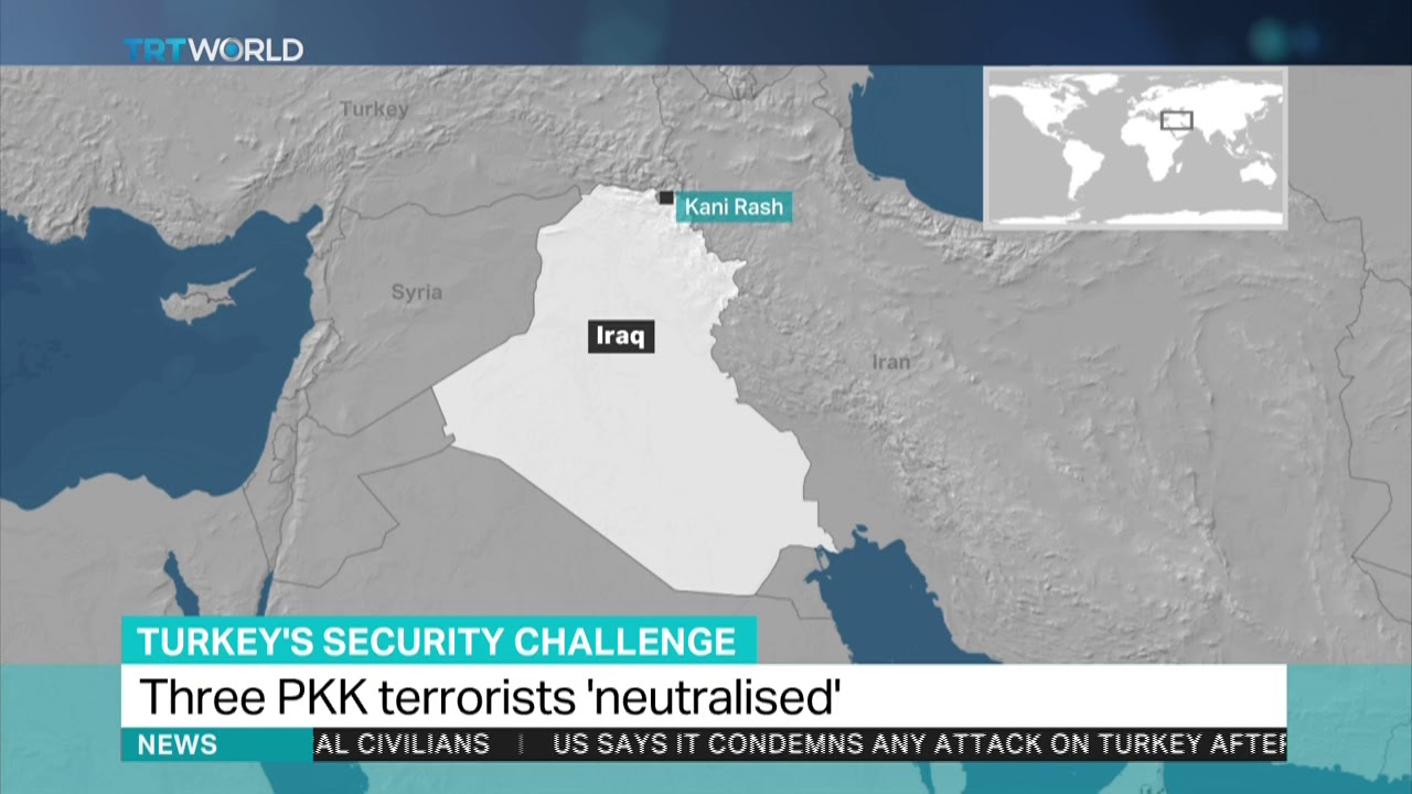 Turkish air force says it has killed 3 PKK members in northern Iraq