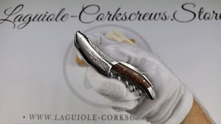 Laguiole Corkscrew with Sculpted Bolsters and Chiseled Plates - Snakewood by Laguiole en Aubrac
