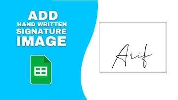 How to Add Hand Written Signature Image in Google Sheets