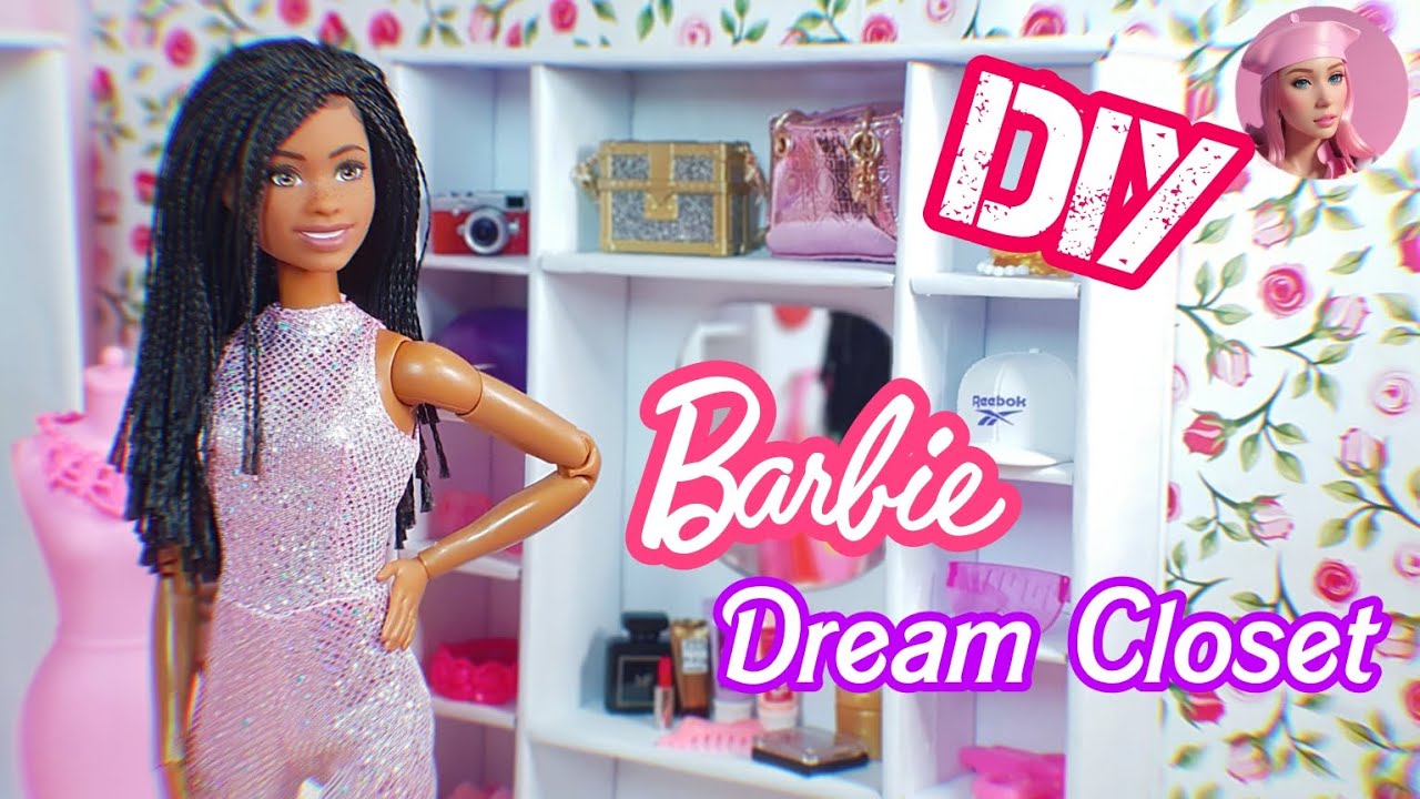 DIY How to make a BARBIE DREAM CLOSET out of cardboard and paper - YouTube