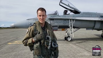 2022 CF-18 Demo Team walk around with RCAF Capt Haggart-Smith