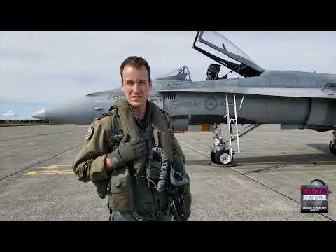 2022 CF-18 Demo Team walk around with RCAF Capt Haggart-Smith