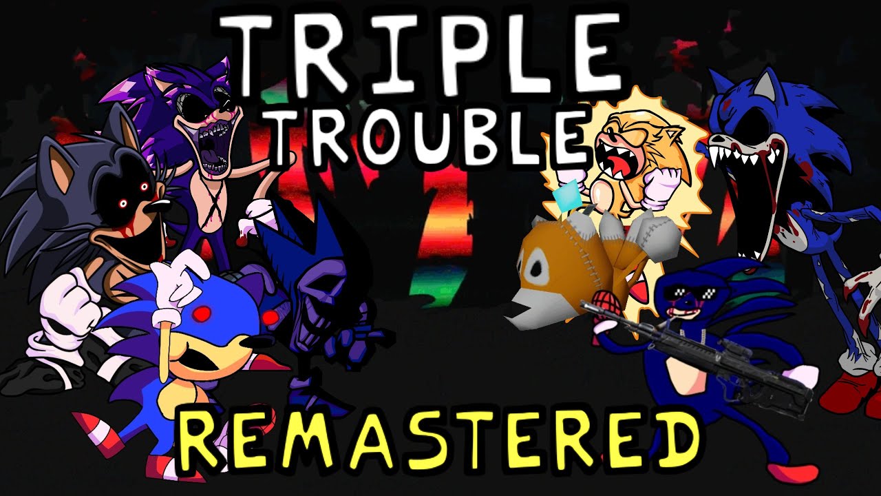 FNF VS Sonic.exe Cove - Triple Trouble But It's The Remake 