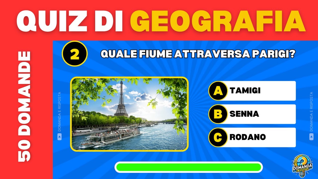 QUIZ di GEOGRAFIA: Riuscirai a rispondere correttamente a tutte le 50 domande? 🌍🏔️