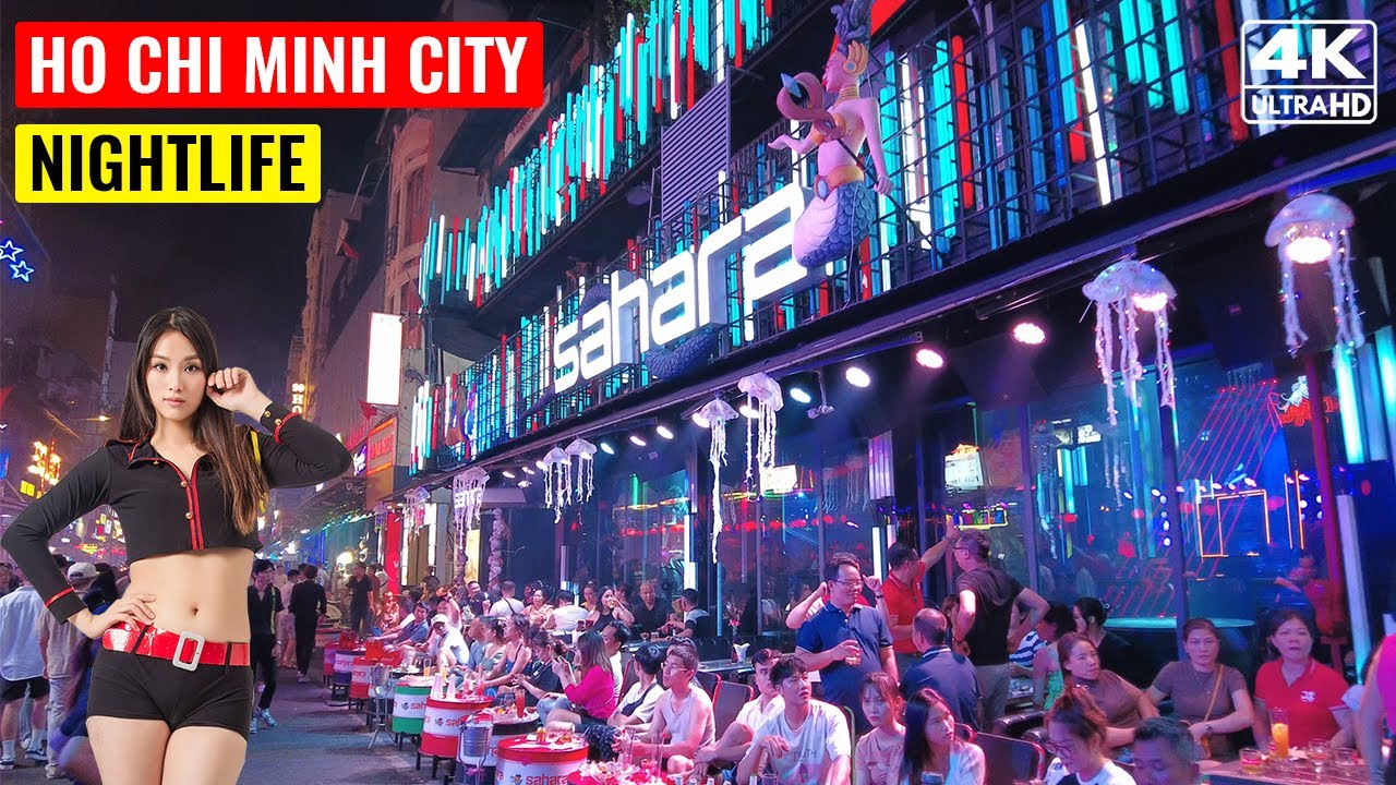 Nightlife in Bui Vien Street | Ho Chi Minh City, Vietnam | Walking Tour ...
