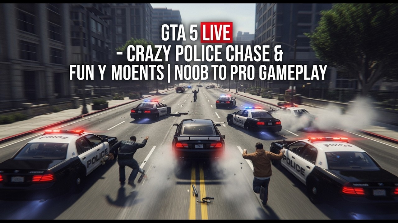 🔴 GTA 5 LIVE – Crazy Police Chase & Funny Moments | Noob to Pro ...