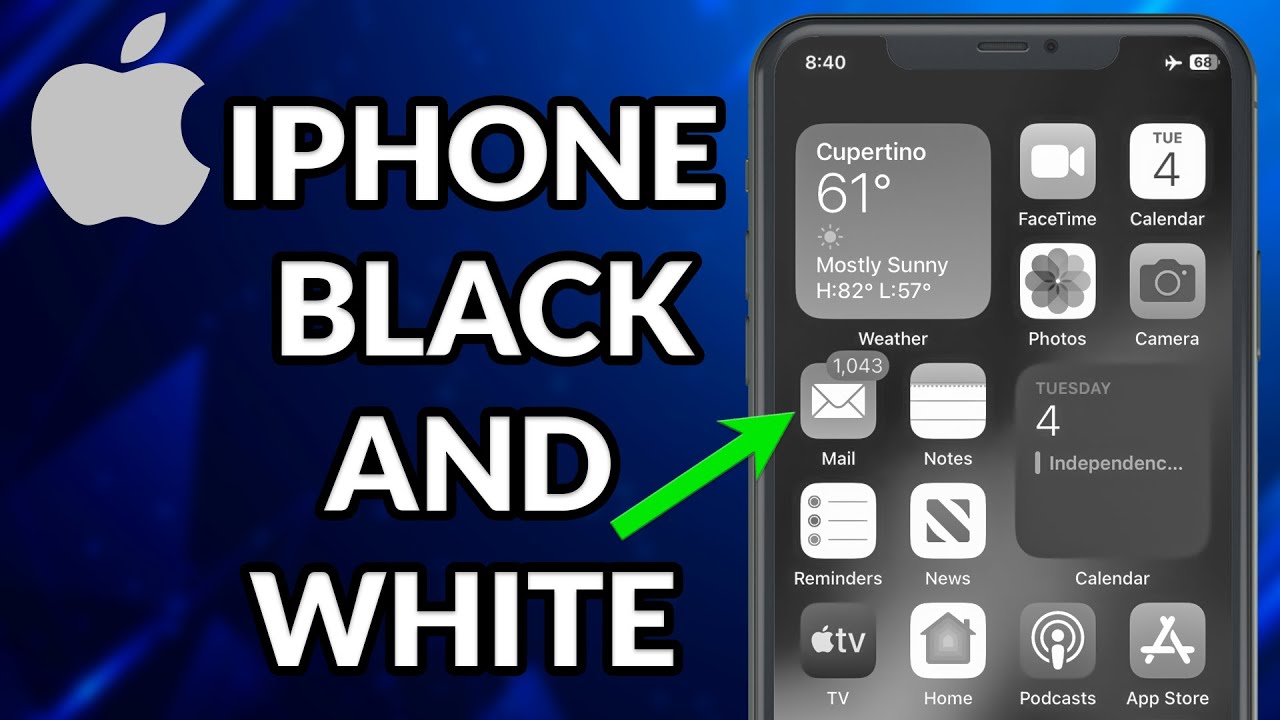 How To Make iPhone Black And White - YouTube