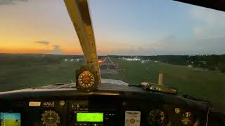 Piper Cherokee Sunset Landing At Kczl