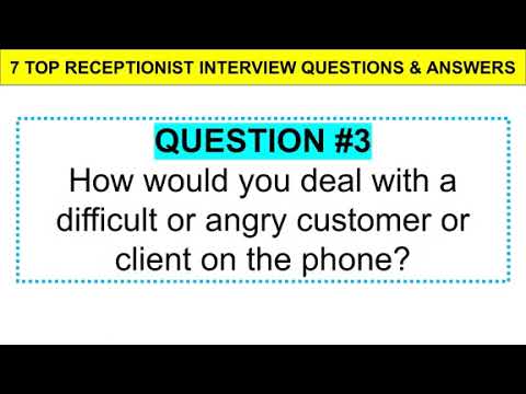 7 RECEPTIONIST INTERVIEW Questions and Answers PASS! - YouTube