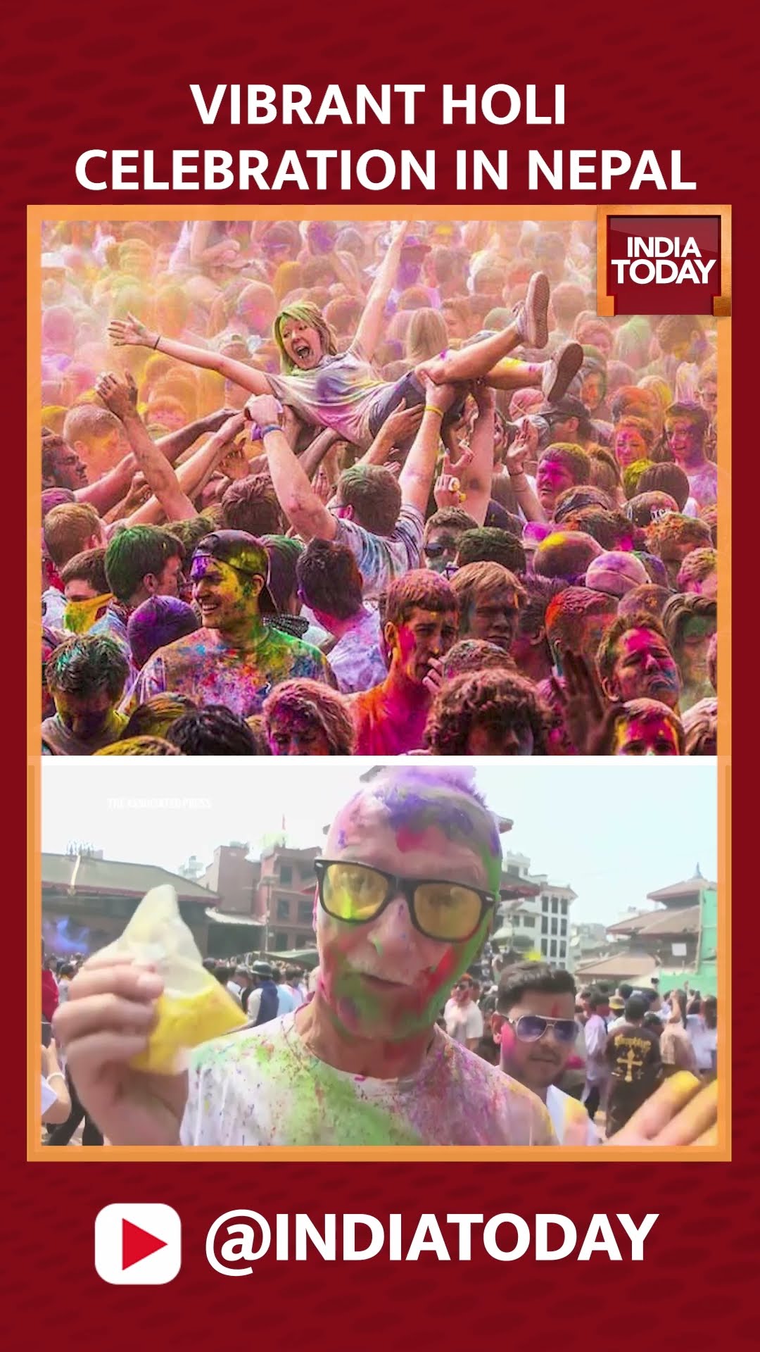 Vibrant Holi Celebration In Nepal, Nepalis Express Their Feeling Of Celebration | #shorts