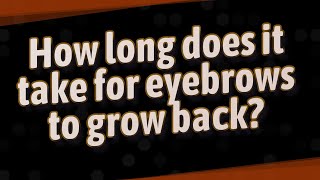 How long does it take for eyebrows to grow back? How Long Does It Take For An Eyebrow To Grow Back Mrmovi3 Shorts