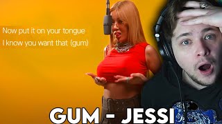 REACTING TO JESSIE ON DINGO FREESTYLE -제시 - GUM [TEXTED] Jessi | 가사 (Lyrics)