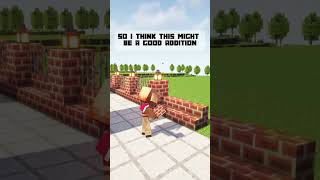 Brick Fence Design That Actually Looks Good #minecraft #builds #shorts