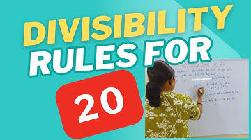 Divisibility Rules For 20 | Divisible by 20 | Divisibility Test For 20 | #divisibilityrule #maths