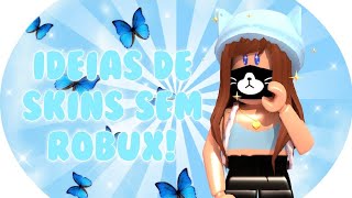 IDÉIAS DE SKINS LINDAS SEM ROBUX/COM MENOS DE 3 ROBUX NO ROBLOX! || Liih Blox🍧💙 screenshot 2